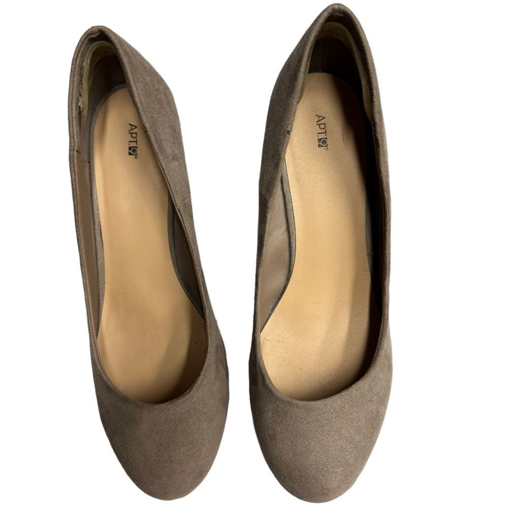Apt. 9 Women's Faux Suede Platform Wedge Ballet Shoes Size 8.5